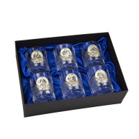 Boss Crystal "Казаки GOLD" Золото + Серебро | 6 штук - Набор хрустальных стаканов