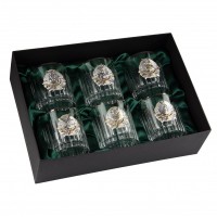 Boss Crystal "Охота" - Набор хрустальных стаканов, Золото, Платина, Серебро, 6 стаканов