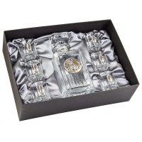 Boss Crystal "КРОЛИК-23 Горілчаний" - Набір кришталевих чарок з графином, Золото, Платина, Срібло, Графин + 6 чарок