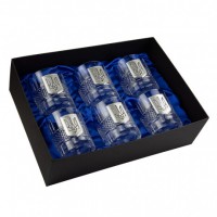 Boss Crystal "Тризуб Срібло" - Набір кришталевих склянок, Срібло, 6 склянок